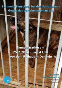 Kép a petícióról:Stadt Demmin +  Hr. H. C.  GEBEN SIE jenen Hunden eine öffentliche Chance zur Vermittlung !!