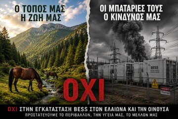 Image de la pétition Σταματάμε τώρα το έργο μπαταριών 130MW σε Ελαιώνα & Εμμ. Παππά Σερρών