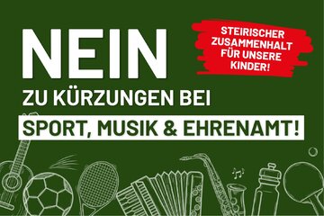 Bild der Petition Steirischer Zusammenhalt für unsere Kinder: Nein zu Kürzungen bei Sport, Musik und Ehrenamt!