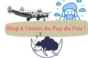 Beeld van die petisie: Stop à l'avion du Puy du Fou ! Pétition réservée aux habitants dérangés par les vols de cet avion
