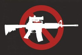 Kuva vetoomuksesta:Stop the manufacture of weapons! Stop the war!