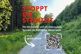 Bilde av begjæringen:Stopp der Steinzeit: Petition für verbesserte Reitwege im Wienerwald