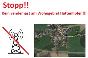 Kuva vetoomuksesta:STOPP!! Kein Sendemast am Wohngebiet Hattenhofen!