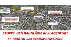 Bild der Petition: Stoppt Bahnlärm und Güterzüge in Klagenfurt St.Martin und Waidmannsdorf