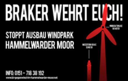 Малюнок петиції:Stoppt den Ausbau des Windparks Hammelwarder Moor