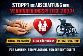Bild der Petition: Stoppt die Abschaffung der Verhinderungspflege 2027 – Entlastung für pflegende Angehörige sichern