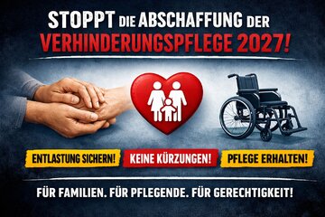 Image of the petition Stoppt die Abschaffung der Verhinderungspflege 2027 – Entlastung für pflegende Angehörige sichern