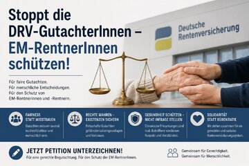 Bild der Petition Stoppt die DRV-GutachterInnen - EM-RentnerInnen schützen!
