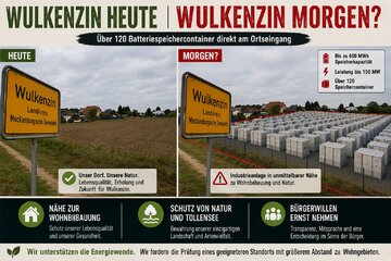 Bild der Petition Stoppt die Großbatterie vor unserer Haustür - Wulkenzin soll kein Industriegebiet werden!