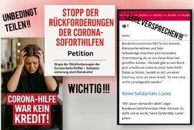 Obrázek petice: Stoppt die Rückforderungen der Corona-Soforthilfen für Selbstständige