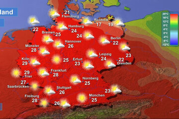 Bild der Petition Temperaturkarte im Wetterbericht nicht übertrieben darstellen