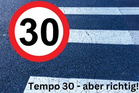 Bild der Petition: Tempo 30 - aber richtig!