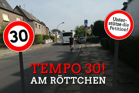 Φωτογραφία της αναφοράς:Tempo 30 auf der Straße Am Röttchen einführen!