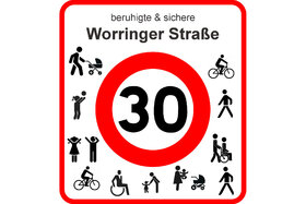 პეტიციის სურათი: Tempo 30-Forderung auf der Worringer Straße