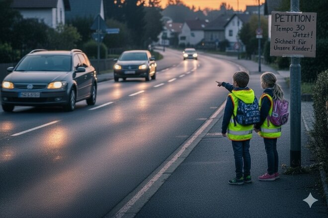 Image of the petition Tempo 30 für mehr Sicherheit und Ruhe in Unterkirchberg