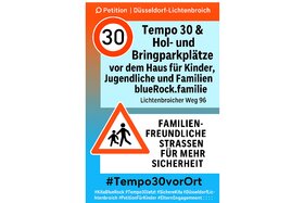 Bild der Petition: Tempo 30 & Hol- und Bringparkplätze vor der Kita blueRock.familie – Für mehr Sicherheit