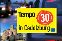 Tempo 30 in Cadolzburg auf der Staatstraße 2409 in der kompletten Ortsdurchfahrt