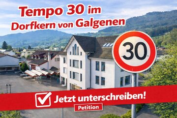 Bild der Petition Tempo-30-Zone im Dorfkern von Galgenen