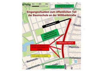 Bild der Petition Tempo 30 Zone in der Willibaldstraße