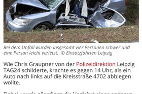 Poza petiției:Tempolimit von 60 km/h im gefährlichen Kreuzungsbereich K 7402 und der BSZ Eilenburg, Rote Jahne