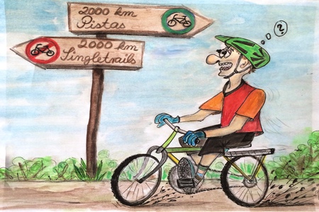 Kuva vetoomuksesta:TENERIFE - Legalizar la circulación de bicicletas por los senderos de la isla