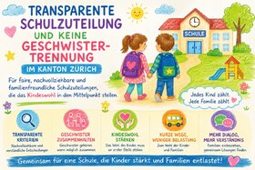 Image of the petition: Transparente Schulzuteilung und keine Geschwistertrennung im Kanton Zürich