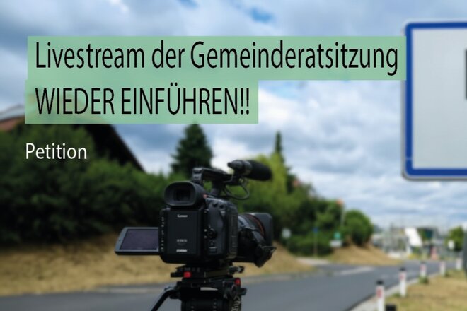 Bild der Petition Transparenz zurück! Der Livestream der Gemeinderatsitzung muss bleiben!!