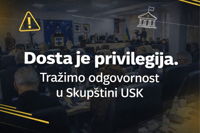 Immagine della petizione Tražimo mjeru: protiv privilegija, za odgovornost u Skupštini USK