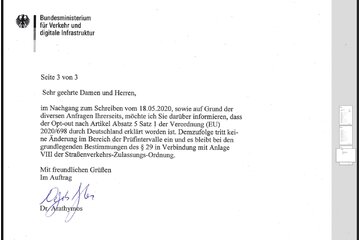 Bild der Petition Tüv Schonfrist wie von Herrn Minister Scheuer verkündet von 2 auf 4 Monate hochsetzen!