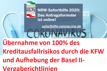 Billede af andragendet Übernahme von 100% des Kreditrisikos durch die KFW und Aufhebung der Basel II-Richtlinien für KMU