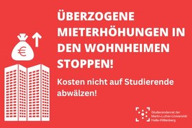 Petīcijas attēls:Überzogene Mieterhöhungen in den Wohnheimen stoppen! Kosten nicht auf Studierende abwälzen!