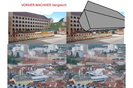 Photo de la pétition :Umsetzung Grazer Altstadterhaltungsgesetzes, Einhaltung der Bebauungsdichte, Grünflächenerhaltung
