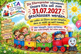 Bild der Petition: Unsere Kita soll bleiben! Für den Erhalt der „Lustigen Eisenbahn“ in Mücheln
