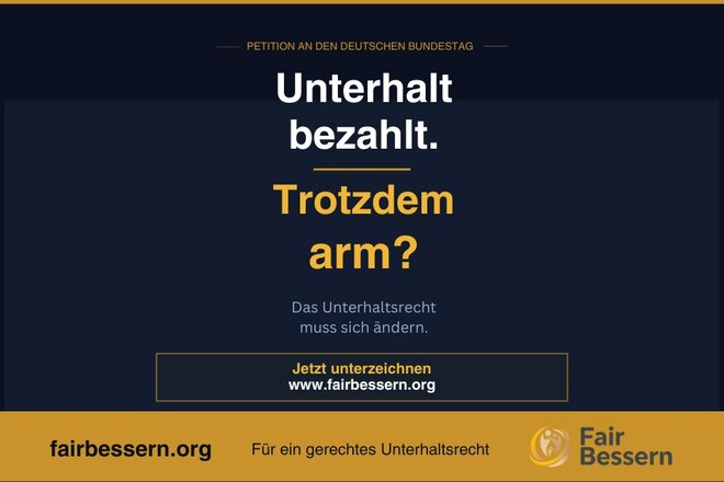 Bild der Petition Unterhaltsrecht reformieren – Existenz schützen, Kindeswohl stärken