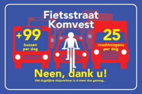 Foto van de petitie:veilig verkeer in de Komvest (Brugge)