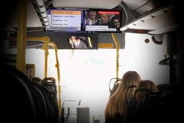 Image of the petition Verbot für Bildschirmwerbung in den Postautos Graubündens