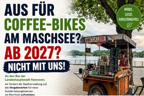 Bild der Petition: Vergabeverbot für mobile Kaffee-Bikes am Maschsee in Hannover aufheben