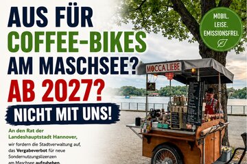 Bild der Petition Vergabeverbot für mobile Kaffee-Bikes am Maschsee in Hannover aufheben
