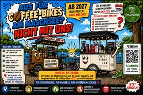 Bild der Petition: Vergabeverbot für mobile Kaffee-Bikes am Maschsee in Hannover aufheben