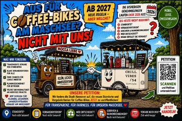 Bild der Petition Vergabeverbot für mobile Kaffee-Bikes am Maschsee in Hannover aufheben