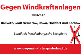 Малюнок петиції:Verhinderung des Baus von Windkraftanlagen im Stargarder Land/Landkreis Mecklenburgische Seenplatte