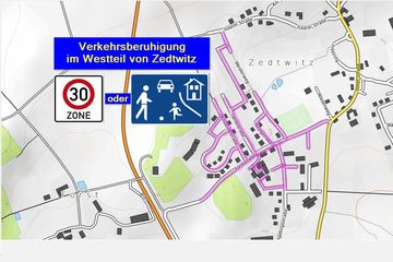 Bild der Petition Verkehrsberuhigung in Zedtwitz (Forststraße / gesamter Westbereich)