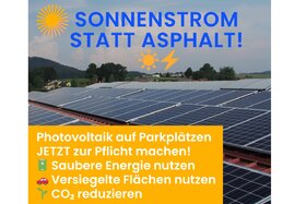 Picture of the petition:Verpflichtungen zur Installation von Photovoltaikanlagen auf Dach- und Parkflächen von Unternehmen