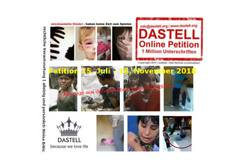 Image of the petition Verschärfung und Erweiterung der Gesetze, Erhöhung der Haftstrafen bei Kindesmisshandlung aller Art