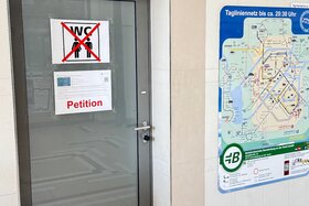 Bild der Petition: verschlossene Toilettenanlagen im Brandenburger Hauptbahnhof