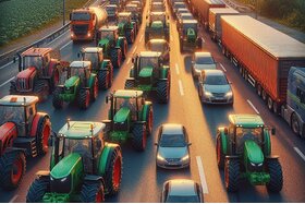 Bild der Petition: Verwendung schwerer Maschinen (Traktoren, LKW) bei Demonstrationen einschränken.