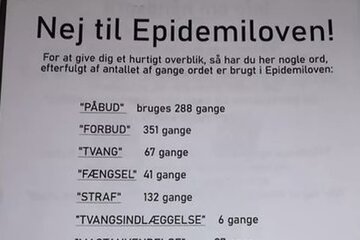 Immagine della petizione Vi VIL stemme over ny epidemilov i Denmark