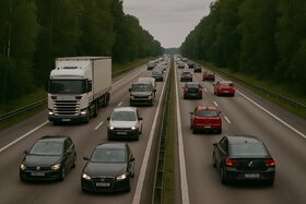 Slika peticije: Vi vill att E18 dras om – utanför Västerås