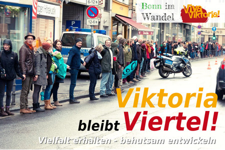 Slika peticije:Viktoria bleibt Viertel! Vielfalt erhalten und behutsam weiterentwickeln