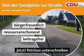 Kép a petícióról:Von der Sandpiste zur Straße - Initiative zur Einführung des Bernauer Modells